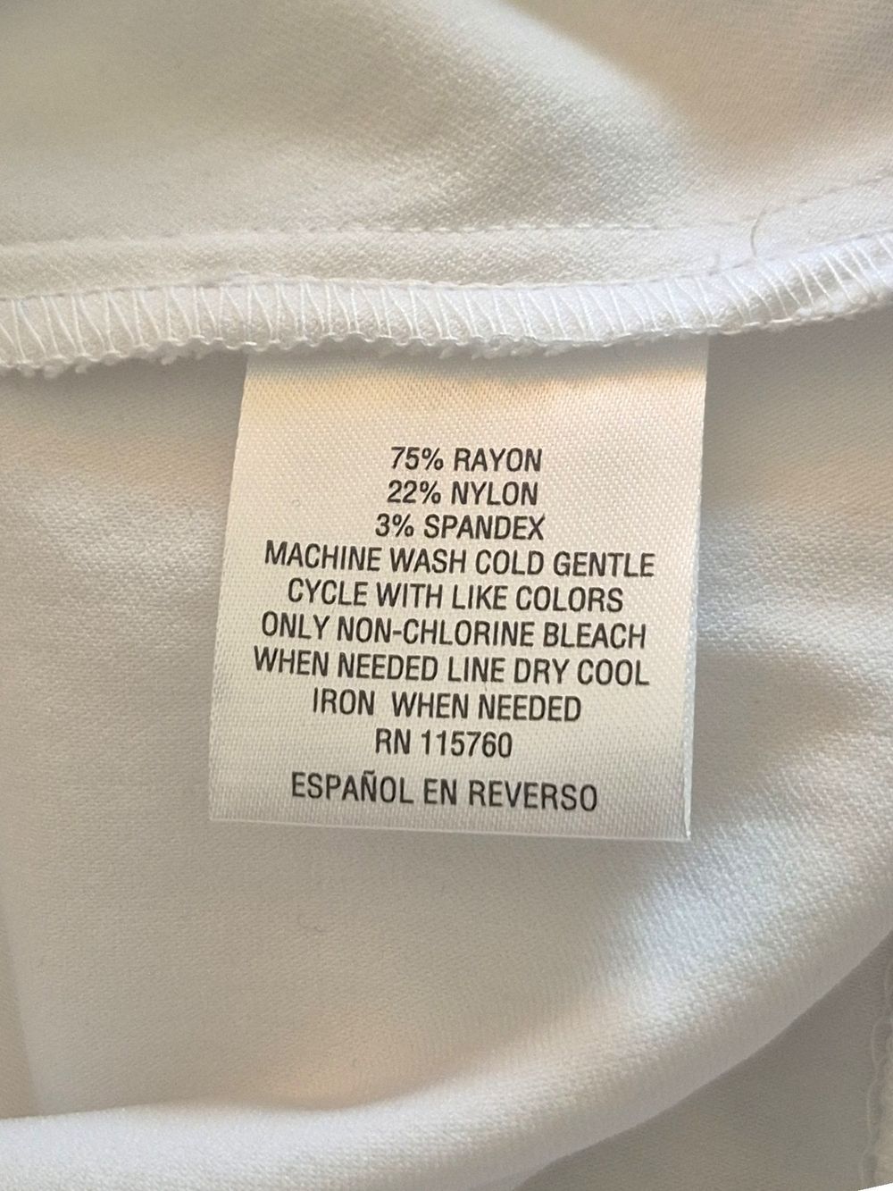 White Stretch Zip Front Jacket 12 3/4 Sleeve Nautical Golf Resort Coastal Tennis - Picture 8 of 8